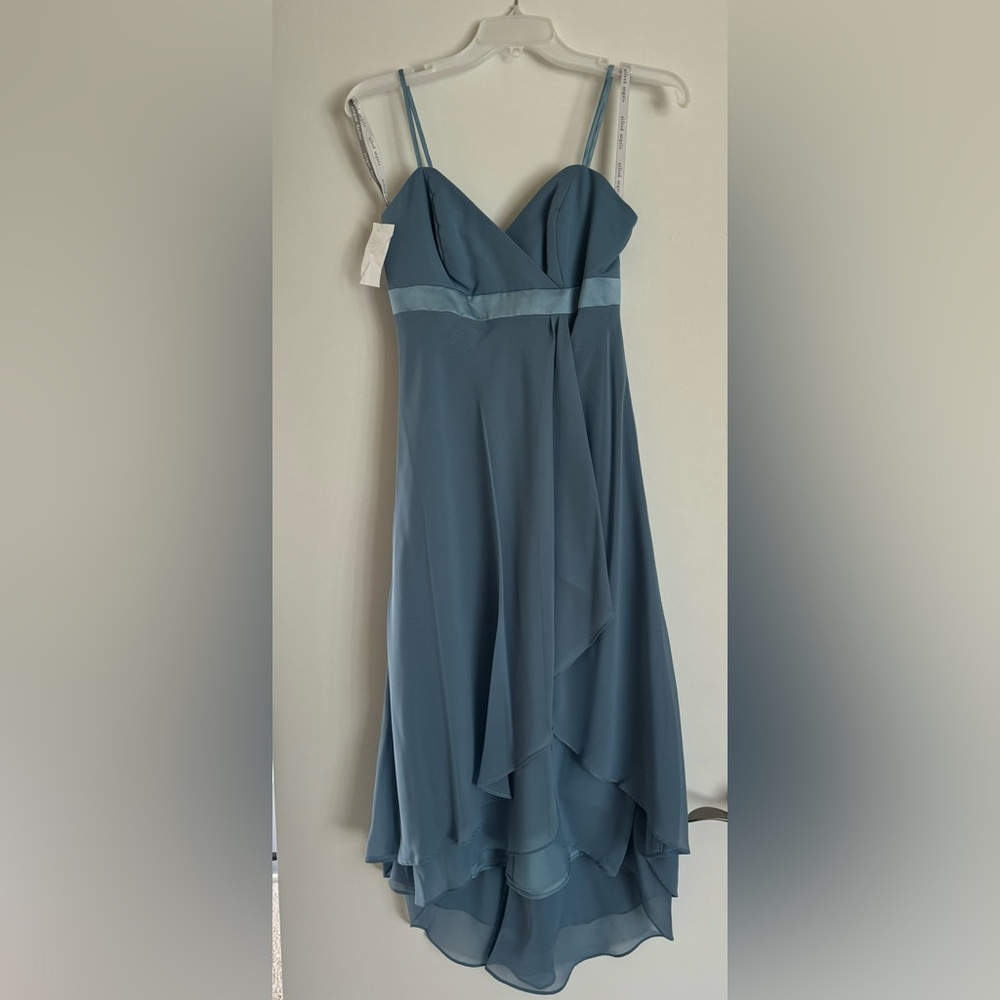 Alfred Angelo Blue Asymmetrical High-Low Sundress
